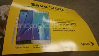 Reduceri de 200 de dolari deja promovate pentru Galaxy Note 5 şi Galaxy S6 Edge+ prin pliante ale operatorului Sprint