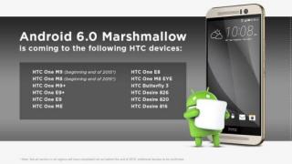 HTC confirmă lista cu terminalele sale care vor primi actualizarea la Android 6.0 Marshmallow