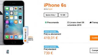 iPhone 6s 16 GB costă 3.260 lei fără abonament la Orange; iată și alte prețuri pentru noile iDevice-uri