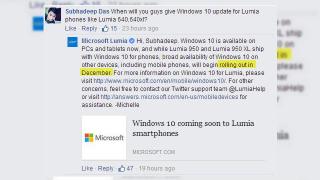 Microsoft confirmă sosirea actualizarii la Windows 10 Mobile în luna decembrie