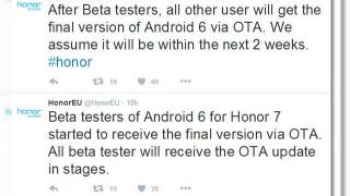 Huawei oferă detalii despre actualizarea la Android 6.0 Marshmallow, pentru început pe Huawei Honor 7 in faza beta