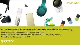 Sony trimite invitaţii pentru evenimentul său de presă de la IFA 2016; Va aduce în Germania cel puţin un smartphone nou și detalii despre headset-ul VR