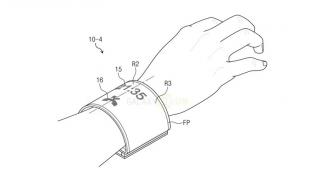 Samsung brevetează conceptul "Galaxy Wings": terminal multifuncţional cu tastaturi laterale, ce poate fi îndoit și purtat la încheietură