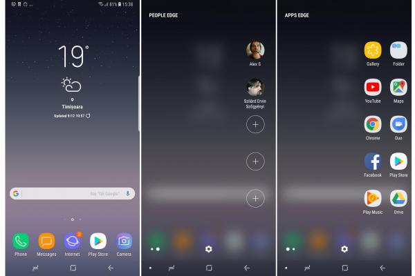Interfață grafică Samsung Galaxy Note 8 (capturi de ecran)