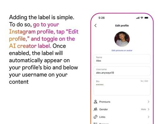 Opțiune AI Creator - Instagram