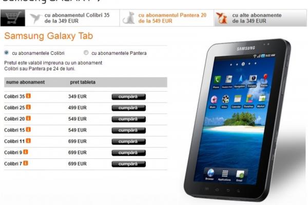 In ciuda buzz-ului negativ creat ieri pe aceasta tema, Galaxy Tab de la Orange, are si abonamente cu minute incluse!