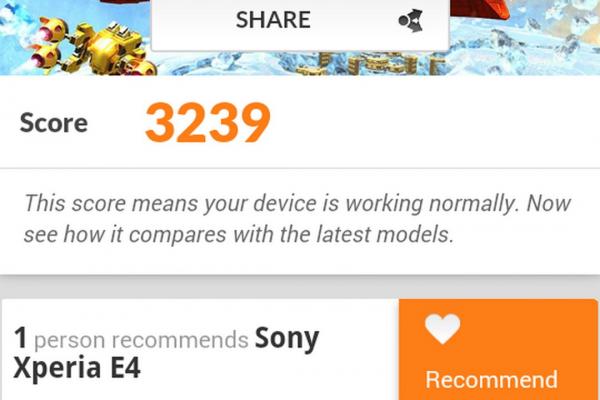 Sony Xperia E4 - Benchmark-uri