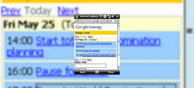Google Calendar pentru telefonul mobil