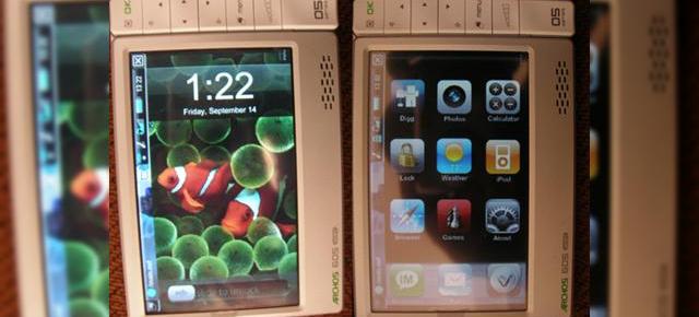 Interfata lui iPhone pe un telefon frantuzesc