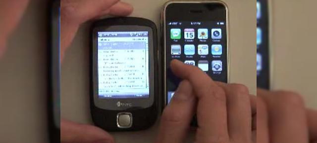 HTC Touch versus Apple iPhone: Comparatie video de 25 de minute