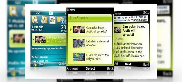 MSN Direct Weather, News si Stocks acum prin Windows Mobile