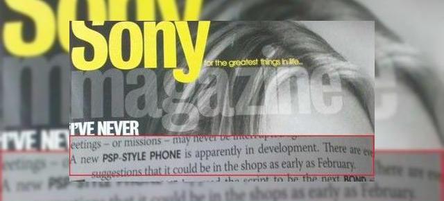 PSP Phone anuntat de Sony Magazine