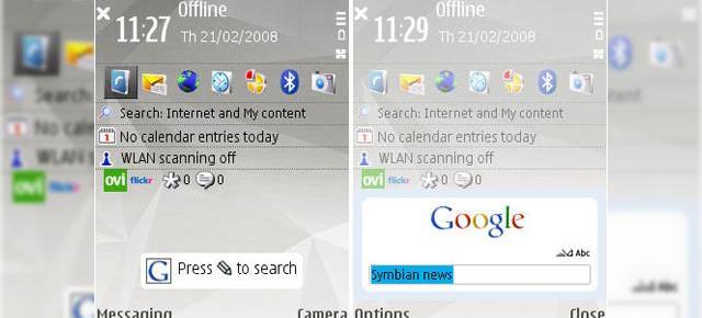 Google lanseaza o aplicatie nativa de cautare pentru S60