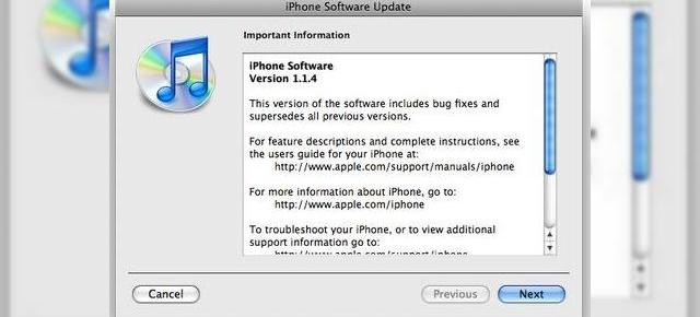 iPhone si iPod Touch beneficiaza de update-ul de firmware 1.1.4