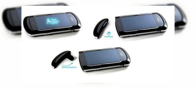 Telefonul Mooon+, un concept care incorporeaza headset Bluetooth