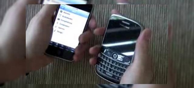iPhone Versus BlackBerry Bold (video)