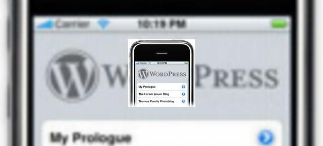 Wordpress acum pe iPhone prin intermediul unei aplicatii