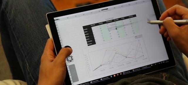 Microsoft Research testează o combinație dintre input-ul de la stylus și cel prin atingere cu degetul pe Windows 10