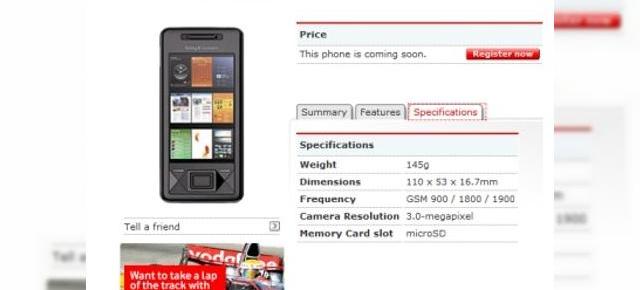 Vodafone va vinde telefonul Sony Ericsson XPERIA X1