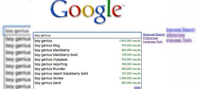 Google Suggest: cautare optimizata, efort minim