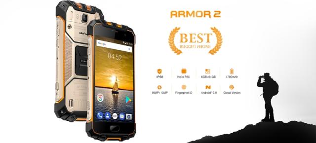 Ulefone Armor 2 este cel mai nou smartphone rugged cu 6 GB RAM! Vine la un inedit preț de doar 269.99 dolari!