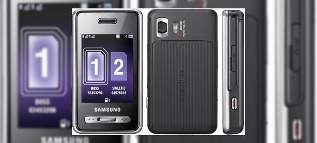 Telefonul Samsung D980, un dual SIM cu touchscreen pentru Rusia