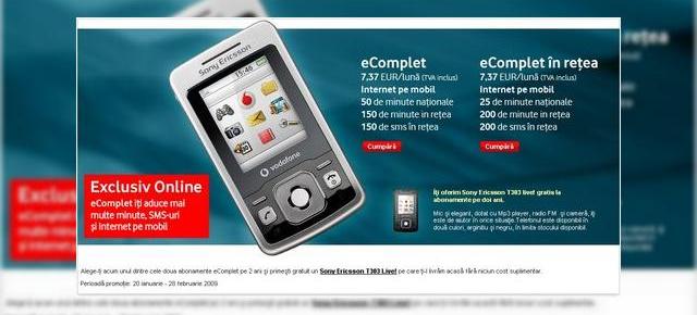 Vodafone lanseaza oferte promotionale prin Magazinul Online