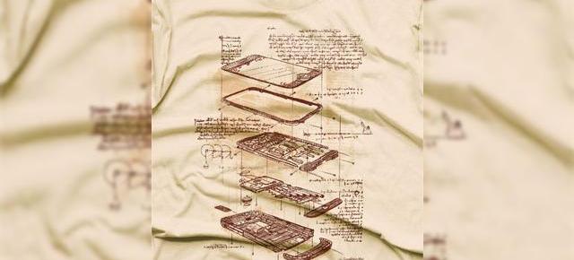 Leonardo da Vinci a desenat iPhone-ul... pe un tricou