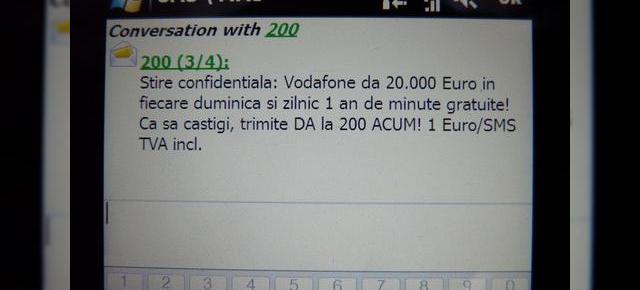 Vodafone continua sa faca spam, in ciuda amenzii primite!