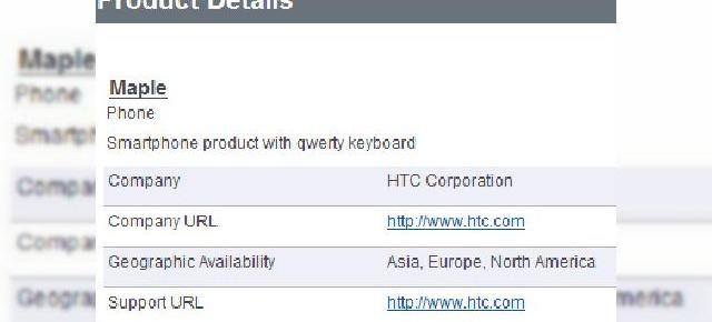 HTC Maple, prezentat la CTIA?