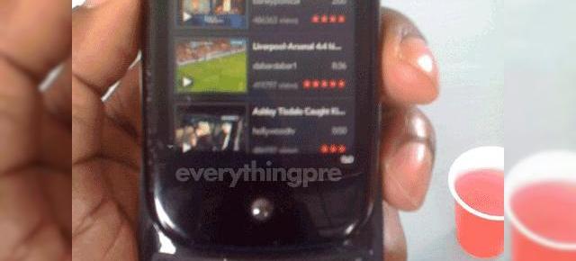 Palm Pre fotografiat din nou, acum si cu o aplicatie YouTube