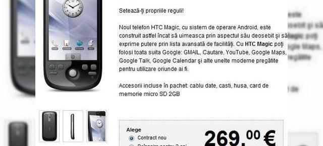 Vodafone Romania ofera acum HTC Magic, incepand de la 269 EURO