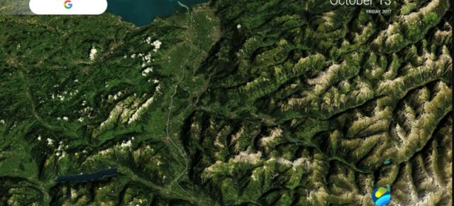 Aplicația Skyline creează un wallpaper live 3D în funcție de locația în care vă aflați; costă 8.99 lei pe Android