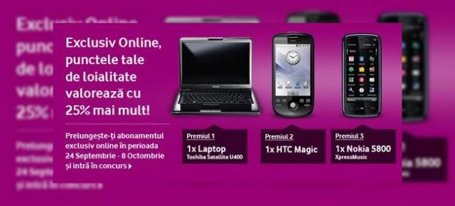 Punctele de loialitate Vodafone online valoreaza cu 25% mai mult