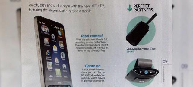 HTC HD2 isi face aparitia oficial in catalogul O2 UK
