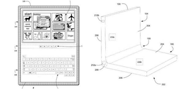 Microsoft brevetează o nouă tabletă pliabilă, de această dată la pachet cu o tastatură dock