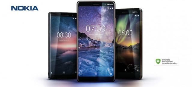 Noile telefoane Nokia cu Android ajung în secţiunea "Android Enterprise" la recomandări: Nokia 8 Sirocco, Nokia 7 Plus, Nokia 6 (2018)
