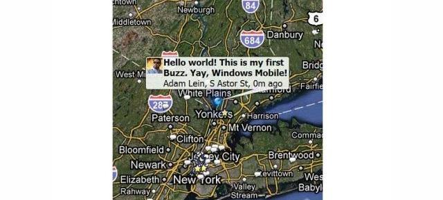 Google Maps 4.0, varianta Windows Mobile, acum si cu Google Buzz