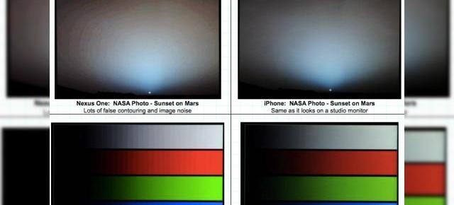 Display-ul LCD de pe iPhone versus OLED-ul de pe Nexus One