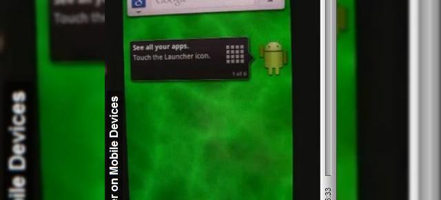 Android 2.2 (Froyo), in primul screenshot disponibil