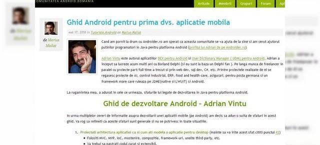 Developerii Android au acum la dispozitie un ghid specializat, util pentru Romanian Android Challenge