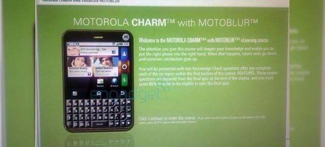 Motorola Charm scapa pe web, handset Android cu un design unic