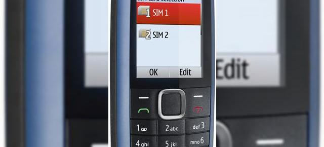 Telefoanele Nokia dual SIM C1-00 si C2 debuteaza... in India