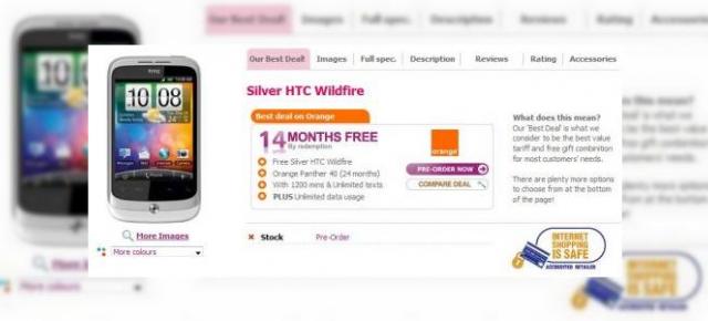 HTC Wildfire in varianta argintie; HTC Desire in alb, de dragul varietatii...