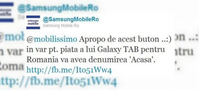 Update pentru Samsung Galaxy Tab in Romania - Butonul "Porn." devine "Acasa"