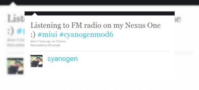 Radio FM pe Nexus One? Foarte posibil, inca o data prin CyanogenMod