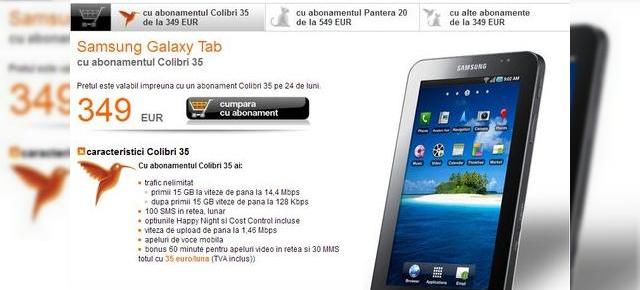 In ciuda buzz-ului negativ creat ieri pe aceasta tema, Galaxy Tab de la Orange, are si abonamente cu minute incluse!
