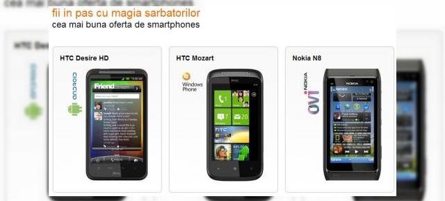 Nokia N8 și HTC Mozart (WP7), acum În oferta Orange, urmându-l pe Desire HD