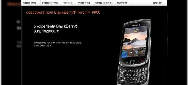 BlackBerry Torch 9800, În curând În România prin Orange!