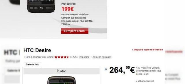 Vodafone umflă prețurile la telefoane Android, pentru a simula reduceri...